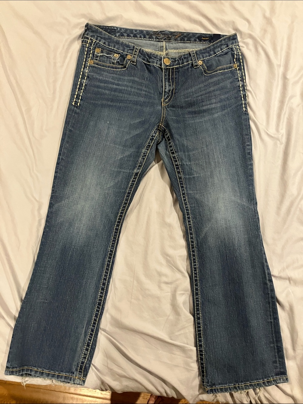 Seven7 Women's Medium Blue Bootcut Jeans